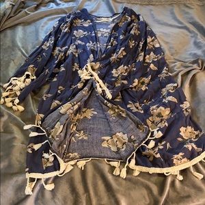 Flower kimono cover up